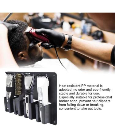 Multi-Functional Electric Hair Clipper Storage Rack Easy Use Wall-Mounted Hair Cutter Brush Holder Stand for Professional Barber Shop Hair Clipper Holder with 4 Holes Reserved (Black) - Buy Online on GoSupps.com