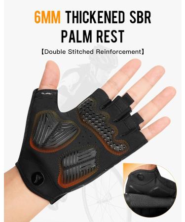 Atercel Half-Finger Bicycle Gloves for Men & Women - SBR Padded Cycling & MTB Gloves - XL Black - Perfect for Fitness & Outdoor Adventures - Buy Online on GoSupps.com