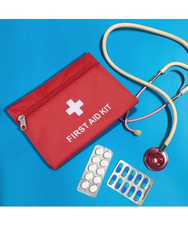 AUEAR 5 Pack Empty Red First Aid Kit Pouch Bag for Travel, Outdoor and Car Emergencies - Buy Online on GoSupps.com