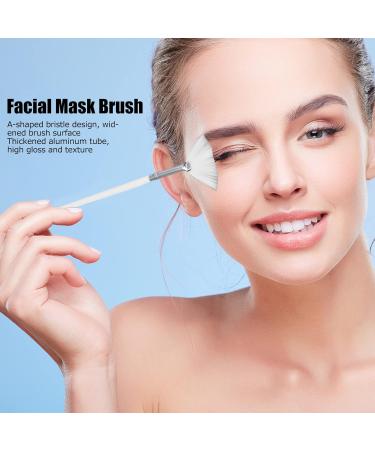 Buy Wooden Handle Aluminum Tube Fan Mask Brush Set 5 Pcs Skin Care & Makeup Tool for Facials International Shipping Available - Buy Online on GoSupps.com