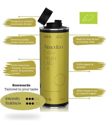 Yolioo Premium Dolce Olive Oil 500ml | Extra Virgin, Organic, Cold Pressed from Fresh Harvest in Tuscany, Italy | Leakproof Bottle | Pack of 1 - Buy Online on GoSupps.com