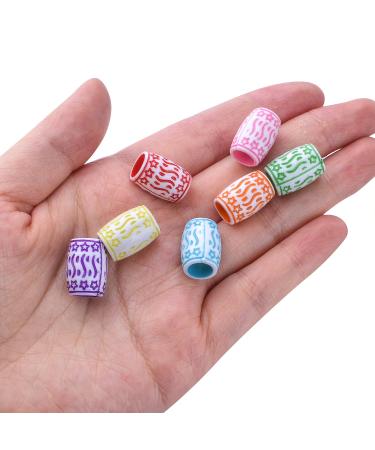 100pcs Dreadlock Beads Hair Tube Beads - Mixed Colors Style1 | Hair Braiding Decoration Accessories - Buy Online on GoSupps.com