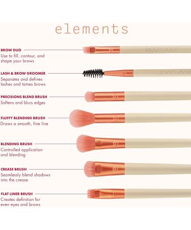 EcoTools Elements Limited Edition Fiery Eye Professional Eye Makeup Brush Set 6 Piece Set Orange - Buy Online on GoSupps.com