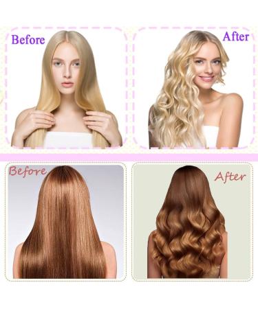 Headband Heatless Hair Curler - Pink Silk Curling Ribbon Rods with Hair Claw Clip - Buy Online on GoSupps.com