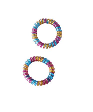Spiral Hair Ties 12PCS - Colorful Traceless Elastic Coils for Women & Girls - Buy Online on GoSupps.com