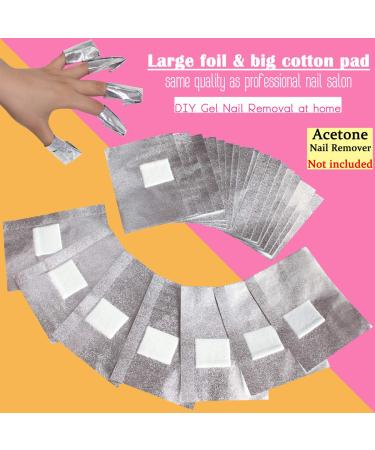 MIILYE Nail Polish Remover Foil Wraps - 100x Gel Nail Polish Remover Wraps for Acrylic, Dip Powder, UV, and Gel Varnish - Buy Online on GoSupps.com