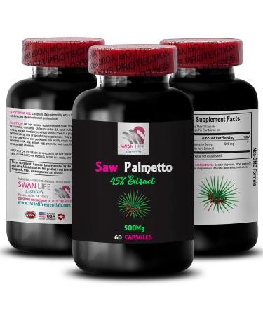 Saw Palmetto Extract - Saw Palmetto Natural Supplement Extract Formula Plant-Based Wildcrafted Saw Palmetto Blend Clean Complex Wild Supplement Pure Capsules Whole Fruit 1Bot
