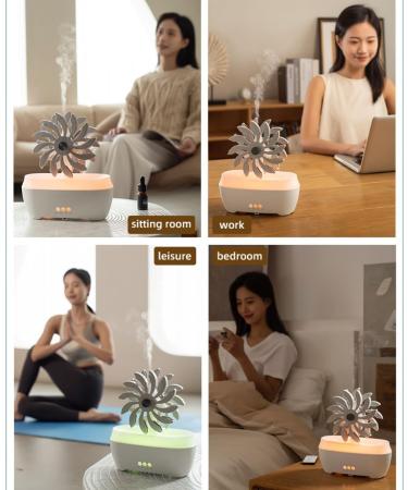 SereneMist 300ml Essential Oil Diffuser & Humidifier - Rain Cloud Aromatherapy Device for Home | Timer & Fragrant Oil | White - Buy Online on GoSupps.com