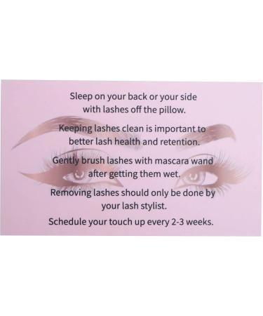 100 Lash Extension Aftercare Cards | Lash Client Instruction | Pink Technicians Accessories - Buy Online on GoSupps.com
