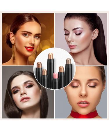 Vtrem 3 PCS Eyeshadow Stick Set - Neutral Cream Matte Eye Highlighter & Eyeliner Crayon Makeup with Brush - Shiny Cosmetics for Perfect Eyes - Buy Online on GoSupps.com
