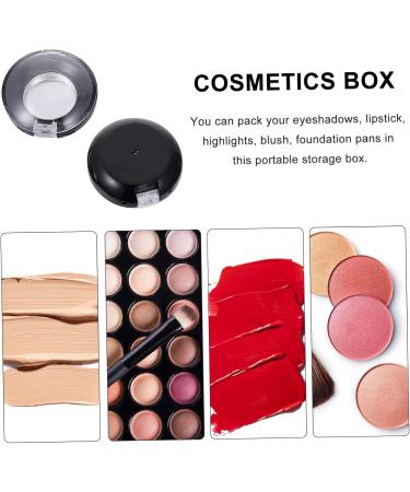 Healeved 8pcs Eye Shadow Blank Sample Containers Blusher Powder Trays Packing Box Plastic Cosmetic Travel 3.5x1.5cm Black - Buy Online on GoSupps.com