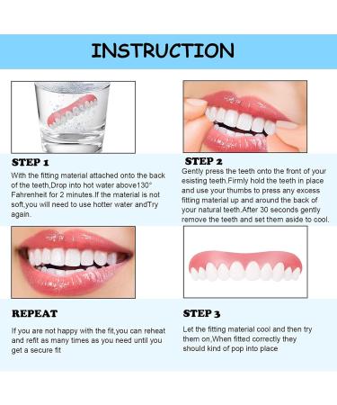 Instant Dentures & Provisional Cosmetic Teeth for Men & Women | Comfortable Silicone Veneers - Reusable Repair Prosthesis - Buy Online on GoSupps.com