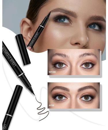 Liquid Eyebrow Pen Professional Lift and Snatch Brow Tint Pen-1PCS Thin Precision Water Eyebrow Pencil Eyeliner Pen Longlasting Waterproof & Smudge-proof Eyebrow Filler for Women Eye Makeup-04Coffee Brown - Buy Online on GoSupps.com