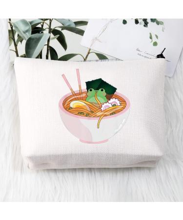 BDPWSS Frog Lover Makeup Bag For Women Frog Survival Kit Kawaii Japanese Anime Cute Frog Gift Bowl Ramen Noodle Gift Frogs Ramen Noodle  - Buy Online on GoSupps.com