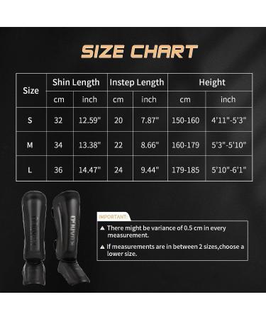 KUANG QUAN Muay Thai Shin Guards - Black Medium | MMA Leg Protection Gear - Buy Online on GoSupps.com