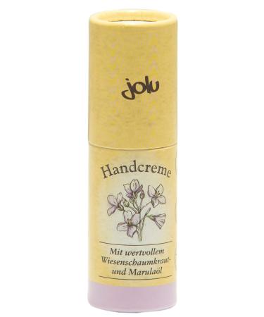 jolu natural cosmetics solid hand cream for very dry hands vegan without parabens mineral oil and silicones 30ml