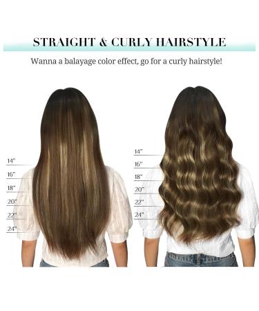 Doores Real Hair Clip Extensions 35cm | Walnut Brown to Ash Brown & Blonde 150g - Remy Straight Thick 9 Pieces - Buy Online on GoSupps.com