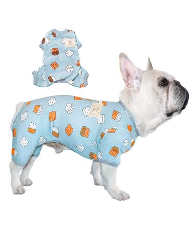 Tony Hoby Dog Suit dog overall with a sweet smile cupcake 4-leg dog's bed suit for small to medium-sized dogs (blue cupcake XS) Cupcake XS
