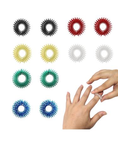 Dztsmart acupressure ring set acupressure ring finger massage ring yin yang finger anti -stress finger ring massage ring for stress reduction and promotion of blood circulation finger massage (12) - Buy Online on GoSupps.com