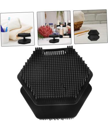 VINTORKY Face Brush Silicone Facial Cleansing Brush Facial Cleansing Brush Exfoliator Face Cleansing Brush Face Exfoliator Facial Wash Brush Face Scrub Double Sided Scrubber Silica Gel 6.50X6.50X4.00CM Black - Buy Online on GoSupps.com