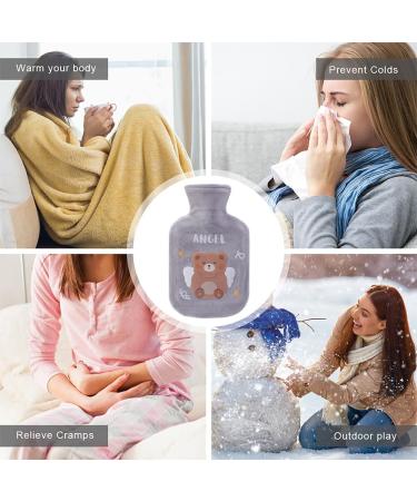 Bncxdc Mini Bear Hot Water Bottle with Removable Cloth Cover - Gray 350ml - Buy Online on GoSupps.com