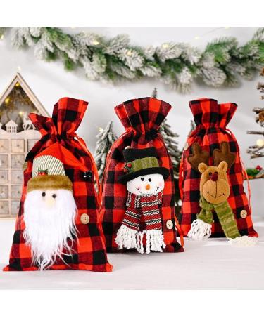 Wosieue 3 PCS Christmas Candy Bags Bags Gift Bags for Festivals and Decorations Super Cute - Buy Online on GoSupps.com
