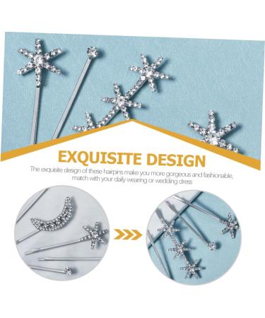 minkissy 4 Sets Fringe Bobby Pin Goody Hair Clips for Women Girls Hair Accessories Star Hair Clips Wedding Hair Clip Hair Barrettes Star Hair Accessories Hair Pin Rhinestone Headgear Simple - Buy Online on GoSupps.com