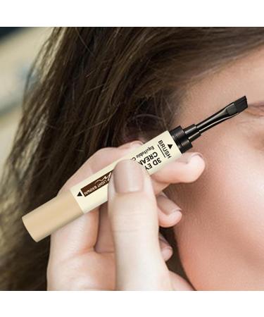 Eyebrow Makeup Pen Eyebrow Cream Pen Smudge-proof Double Head Makeup Brow Pencil Waterproof Eyebrow Care Pen for Home Dating Travel Hotel Light Brown - Buy Online on GoSupps.com