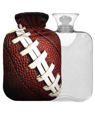NAANLE RETRO American Football Heat bottle MITEVED Transparent hot water bottle 1L heat bottle for bed hand feet warmer pain relief heat and cold therapy