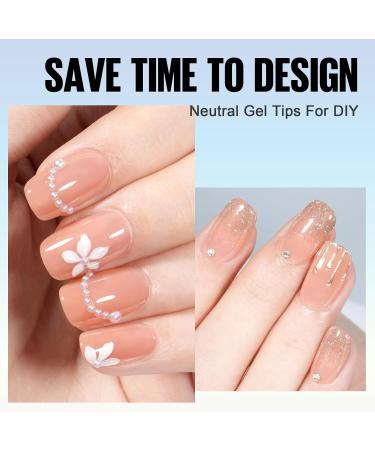 TOMICCA Short Square Nail Tips 180PCS Soft Gel Pre-colored Matte Full Coverage Nail Tips - Nude Short Square - 15 Sizes for Nail Art Extensions - Buy Online on GoSupps.com
