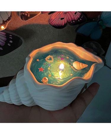 Conch Shell Candles - Handmade Aromatherapy Beach Candles | Long Burn Soy Wax with Sandalwood Fragrance - Buy Online on GoSupps.com