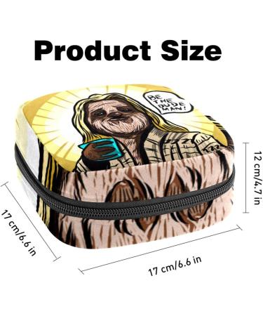 Fashionable Sloth Storage Bags for Women - Zippered Menstrual Cup Cylinder & Periodic Inserts - Multi-Colored Tampon Pouches - Buy Online on GoSupps.com