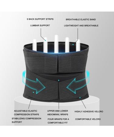 Lower Back Support Belt for Women - Adjustable Pain Relief Brace for Herniated Disc & Sciatica - Anti-skid Breathable Design - Black Size S (24.9-32.8 Inch - Buy Online on GoSupps.com