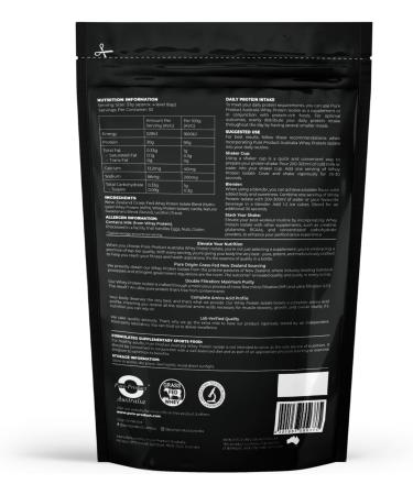 Pure Product Australia 100% Whey Isolate Protein Powder - Fast Absorbing - NonGMO - Easy Digesting- Grass fed - NZ Protein - 30g Protein per Serve - Vanilla 1kg (2.2 lbs) - Buy Online on GoSupps.com