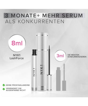 Lashforce Eyelash Serum (XL - 8ml) | Hormone-Free EYElash Growth - Test Winner for Longer Denser Natural Lashes | Shop Internationally at NYK1 - Buy Online on GoSupps.com