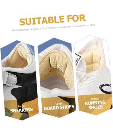 Mobestech 4 Pairs Sneaker Heel Stickers & Inserts - Cushion Pads for Men & Women | Comfortable Heel Grips & Liner | Double-Sided Tape for Big Shoes - Buy Online on GoSupps.com