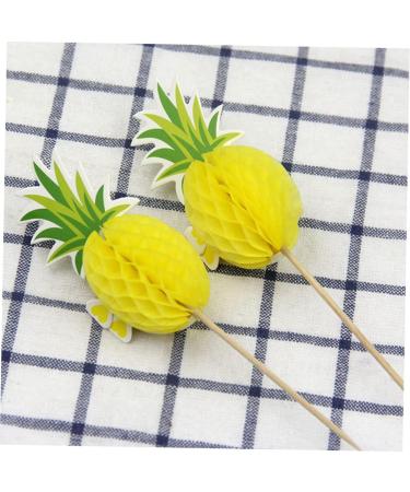 TOPBATHY 30 Pcs Cupcake Toppers Cupcake Sticks Cupcake Topper Decorations Cupcake Picks Cupcake Pick Sticks Fruit Cuttings Pineapple 3d Bamboo - Buy Online on GoSupps.com