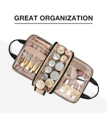 BAGSMART Large Travel Toiletry Bag - Water-resistant Organizer for Makeup, Shampoo & Toiletries | Black Medium Size - Buy Online on GoSupps.com