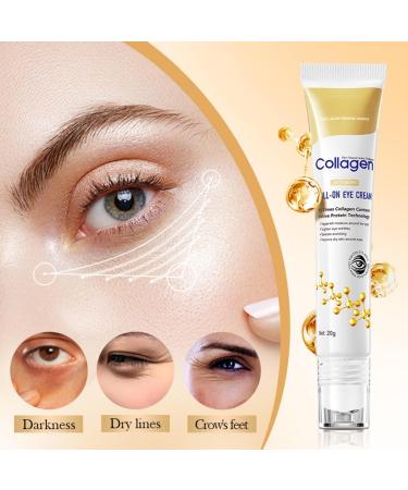 Collagen Rollerball Eye Cream - Anti Aging Eye Cream for Dark Circles Puffiness and Bags Under Eyes - Moisturizing Firming Eye Serum for Women Platinum - Buy Online on GoSupps.com