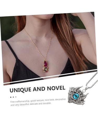 EXCEART Devil Eye Necklace Skull Necklace Ladies Men's Evil Eye Clavicle Chain Steampunk Necklace Women Clavicle Pendant Necklace Decor Stainless Steel Neck Chain Metal Man - Buy Online on GoSupps.com