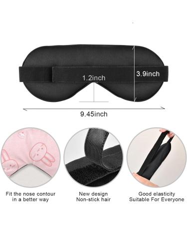 Haskirky Light Blocking Eye Mask for Adults - Breathable, Adjustable, Ideal for Travel, Yoga, Meditation, and Deep Sleep - Rabbit Cartoon Design - Buy Online on GoSupps.com
