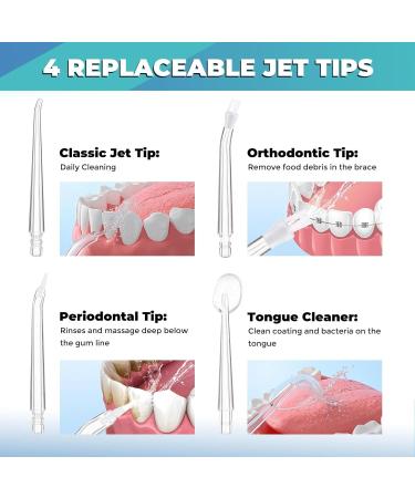 Portable Water Dental Flosser - 3 Modes Rechargeable Oral Irrigator for Travel | Electric Teeth Cleaning & Orthodontic Care - Buy Online on GoSupps.com