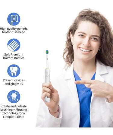 Schallcare 12-Pack Replacement Brush Heads for Braun Oral-B Electric Toothbrush - Compatible with Pro 1000 & Genius Series - Buy Online on GoSupps.com