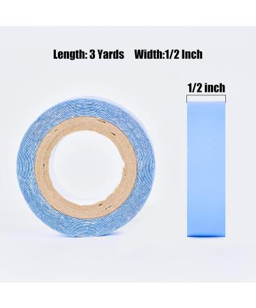 Blue Lace Front Support Tape Roll | Waterproof Wig & Toupee Tape | Clear Double-Sided Super Hold Strips (1/2 Inch 3 Yards - Buy Online on GoSupps.com