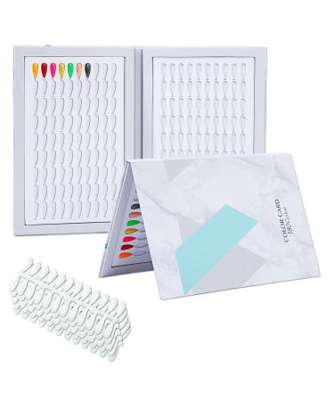 NMKL38 Nail Display Chart - 180 Colors Nail Gel Polish Organizer with 240 False Nail Tips | Salon Supplies & Painting Practice Book (Marble - Buy Online on GoSupps.com
