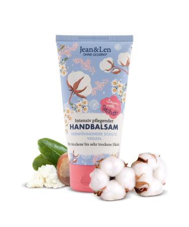 Jean & len - hand balm cotton & shea butter hand care for dry to very dry hands cares intensively and is particularly mild without parabens and silicones vegan hand cream tube 75 ml 75 ml (1 Pack) cotton/shea butter - Buy Online on GoSupps.com