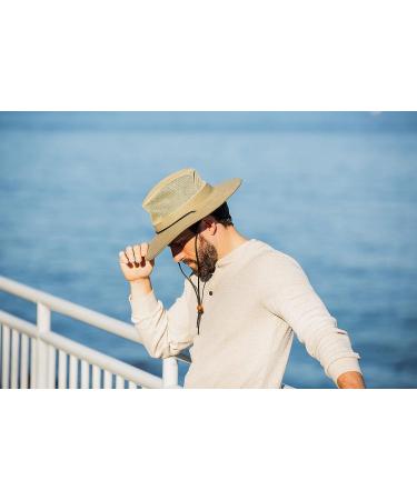 Dorfman Pacific Men's 3X-Large Khaki Safari Hat with Leather Trim - Buy Online on GoSupps.com