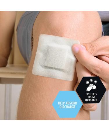 Buy MED PRIDE Waterproof Silicone 4x4 Foam Wound Dressing - Sterile Adhesive Border for Home & Emergency Care (10-Count - Buy Online on GoSupps.com