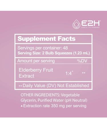 E2H Elderberry Syrup - Powerfull Antioxidants Supplement from Organic Elderberries Extract - Sambucus Elderberry Syrup for Kids & Adults for Immune Support - Non-GMO Vegan - 2 Fl Oz 2 Fl Oz (Pack of 1) - Buy Online on GoSupps.com
