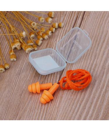 Wired earplugs with 1 pair silicone hearing protection box sound blocker noise cancelling reusable earplugs perfect for study sleep - Buy Online on GoSupps.com